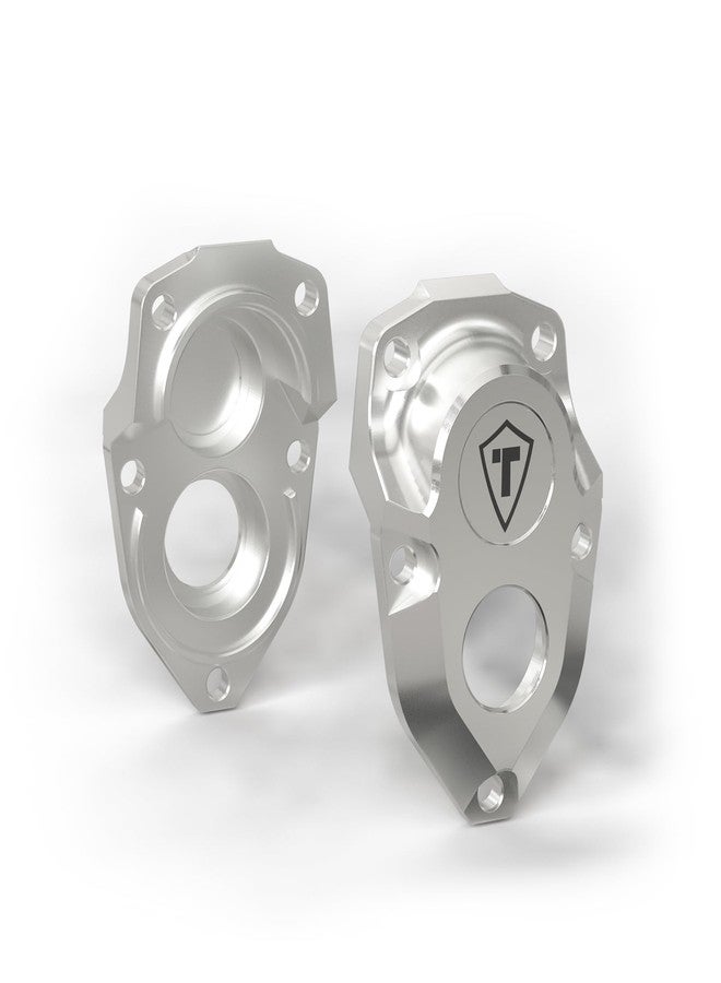 TREAL Aluminum 7075 Front Outer Portal Covers External Cap for Vanquish VRD/VS4-10(Silver) - Image 1